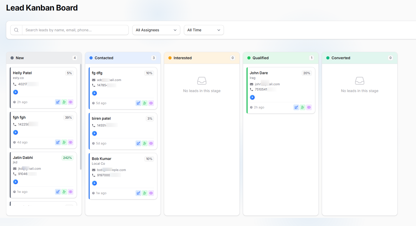 Lead Management Software for Sales Teams — Callytix dashboard